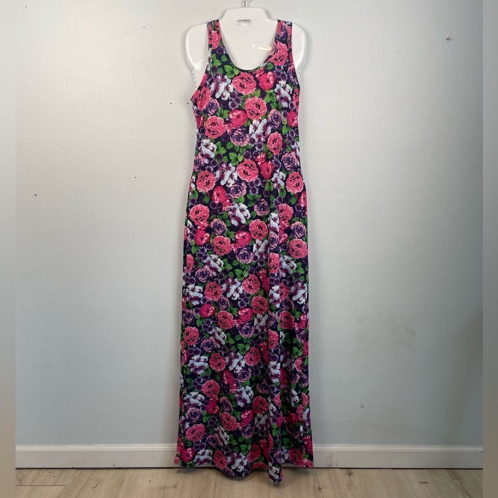 LulaRoe Floral Maxi Dress Size S EUC